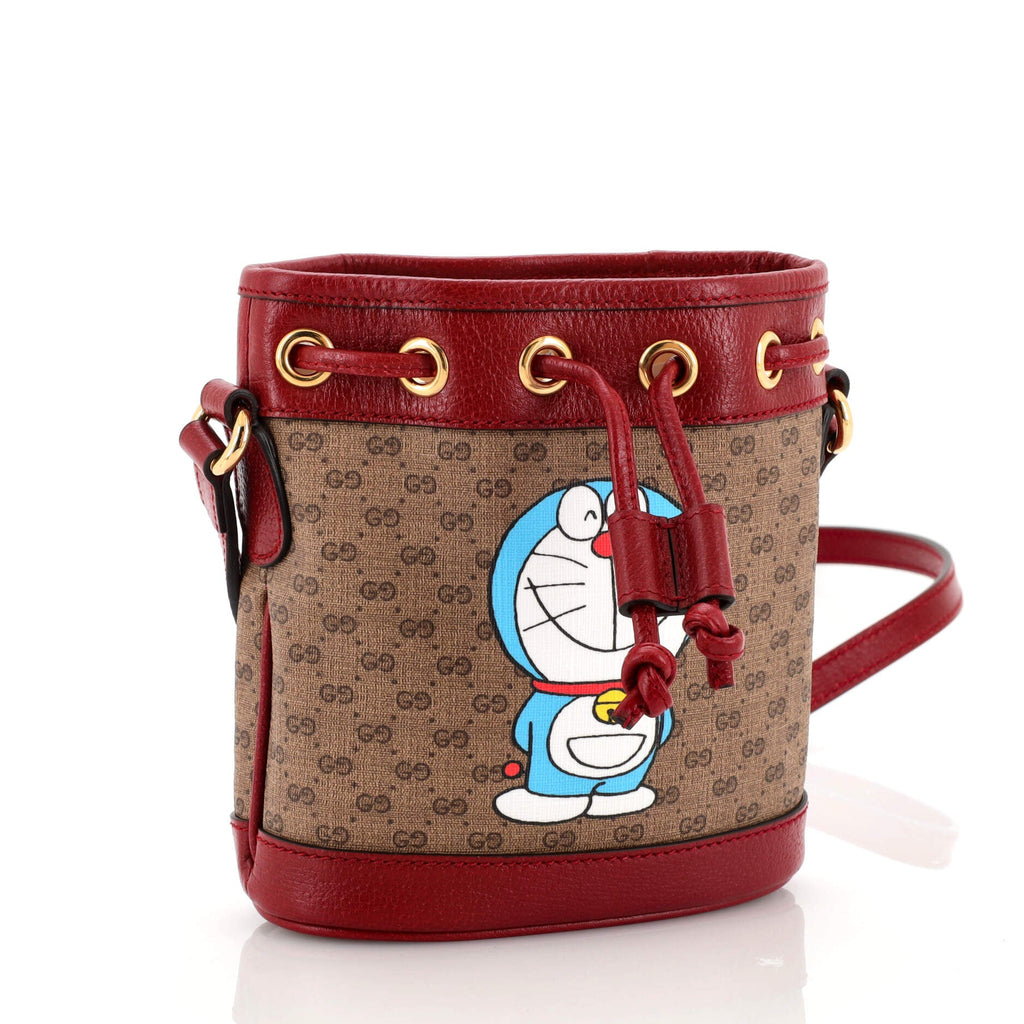 Doraemon Bucket Bag Printed Mini GG Coated Canvas Mini