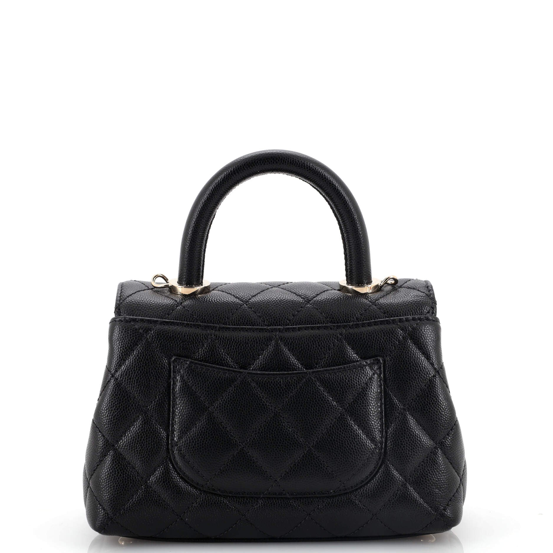 Coco Top Handle Bag Quilted Caviar Extra Mini