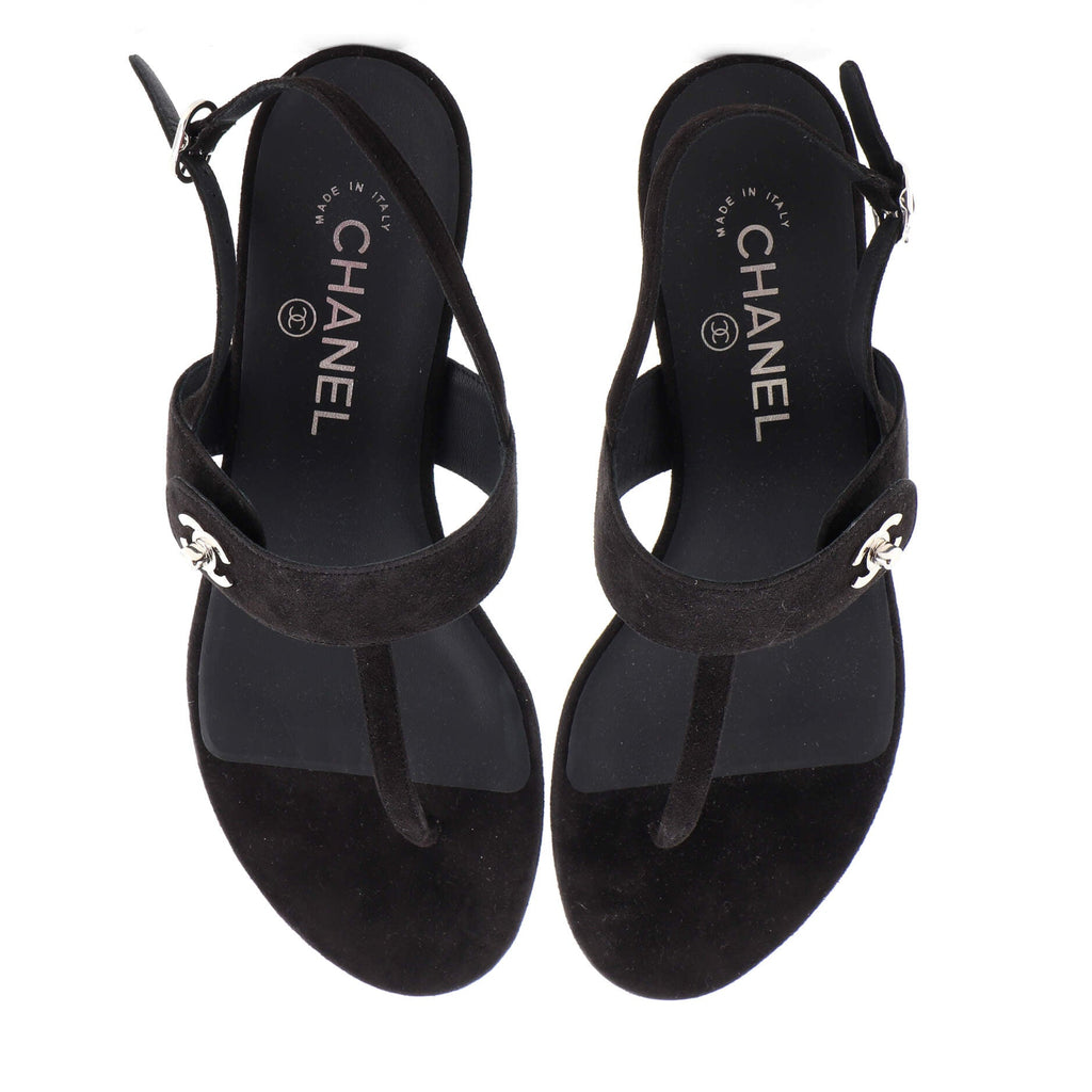 Women's Turnlock CC Thong Sandals Suede