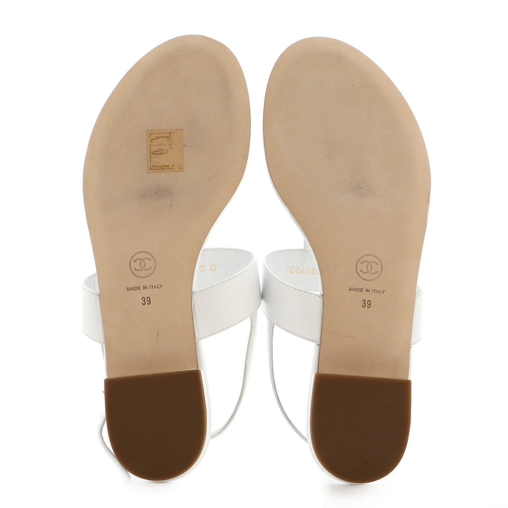 Women's Turnlock CC Thong Sandals Leather