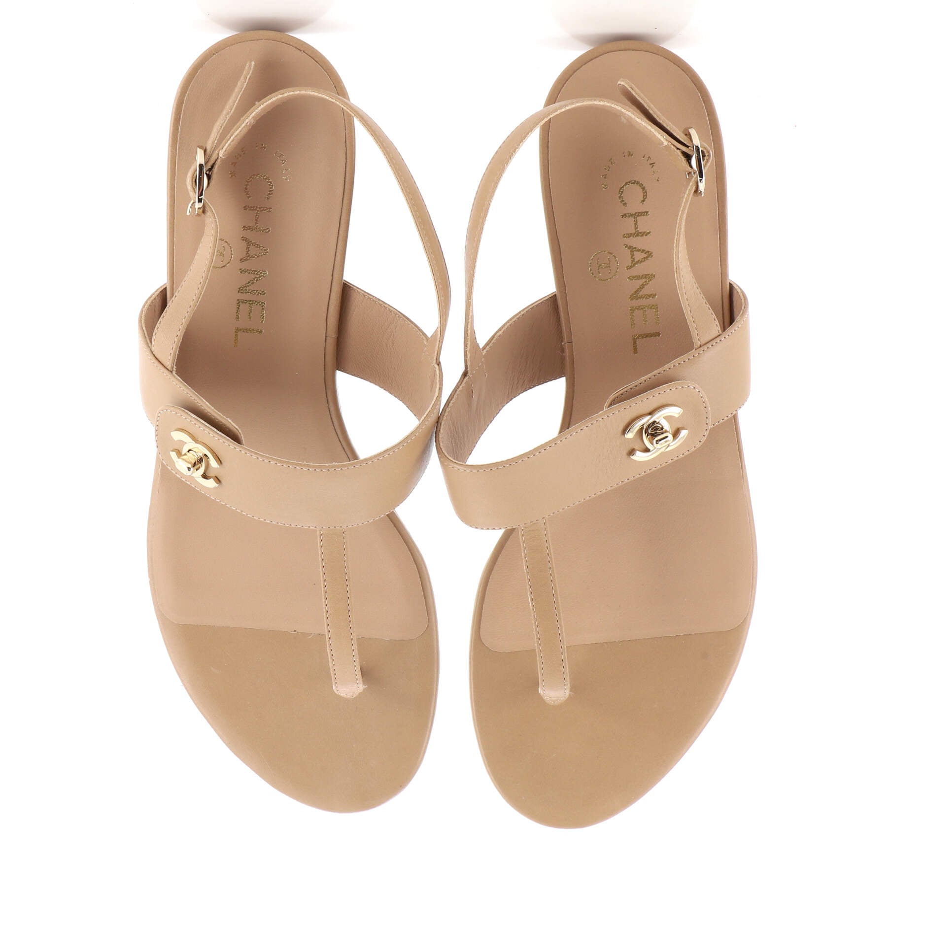 Women's Turnlock CC Thong Sandals Leather