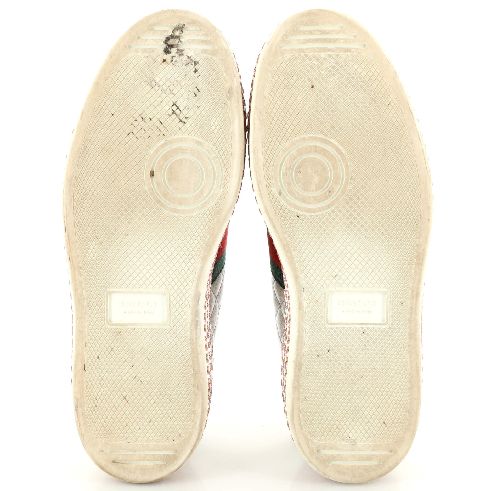 Women's Ace Web Platform Sneakers Quilted Leather with Crystals
