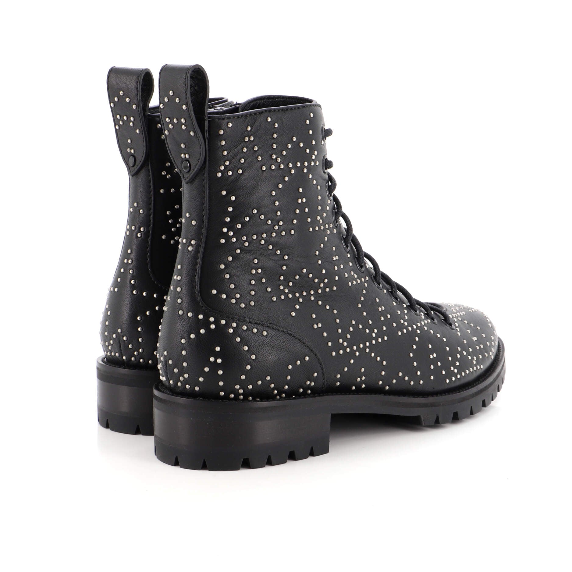 Women's Combat Boots Studded Leather