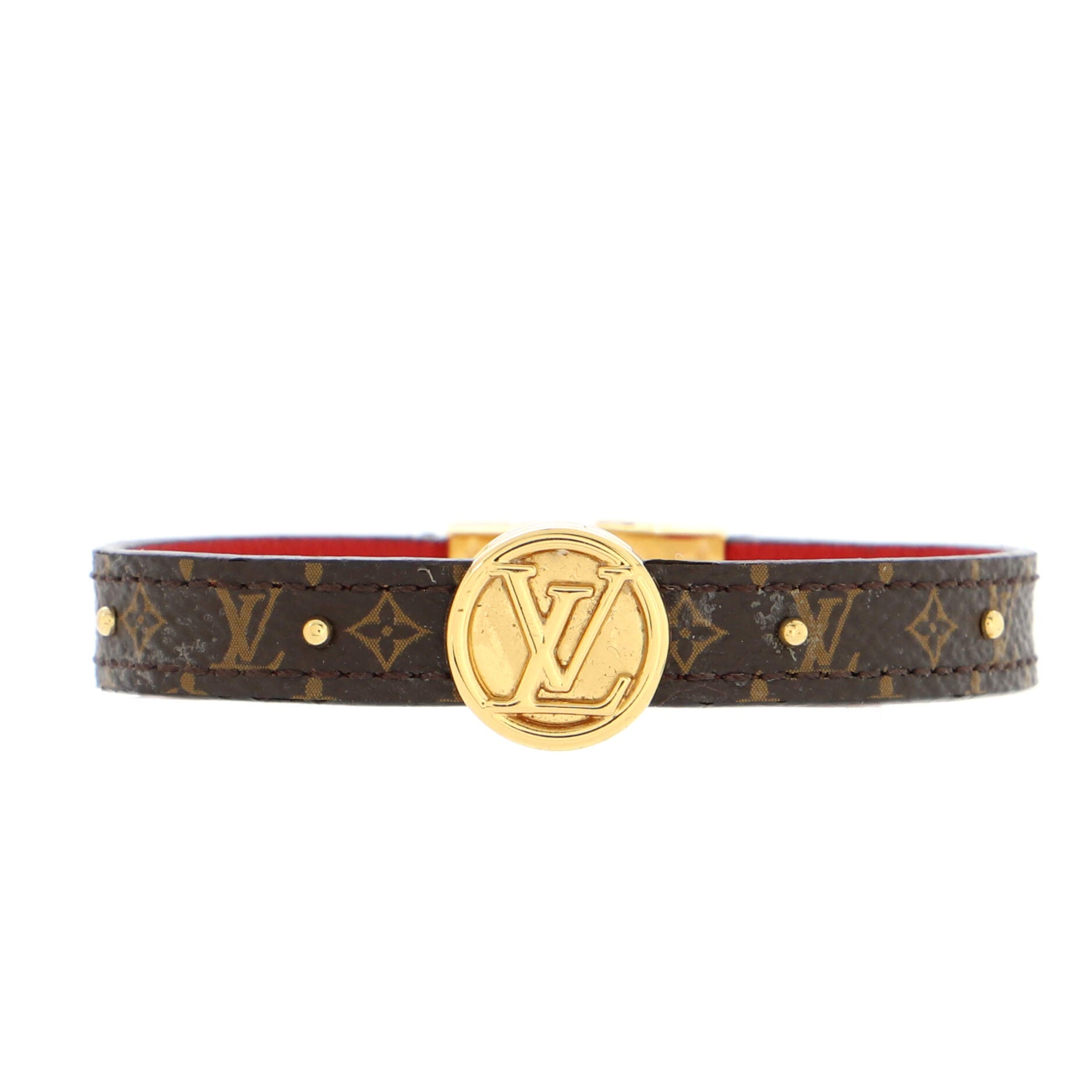 LV Circle Reversible Bracelet Monogram Canvas and Leather