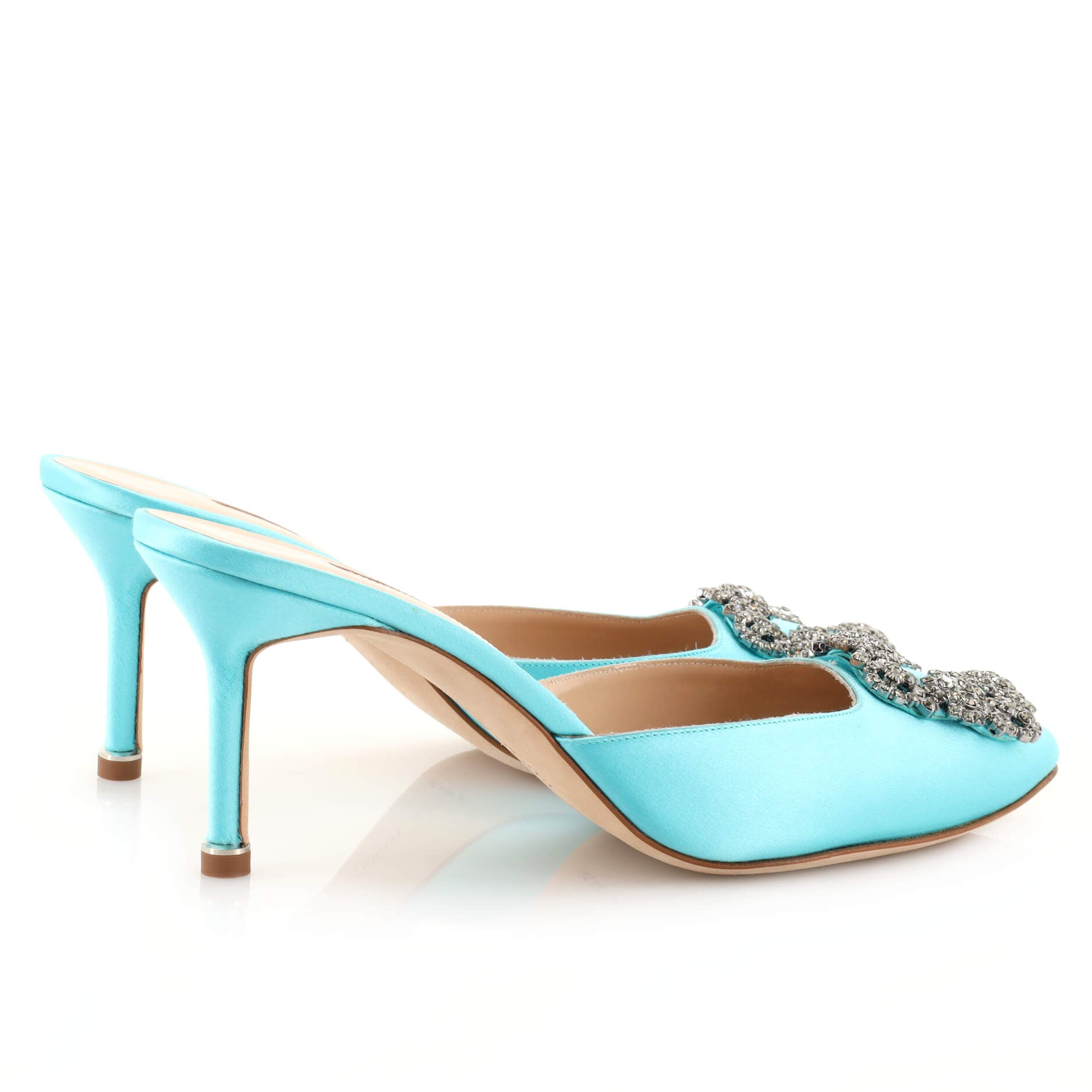 Women's Hangisimu Heeled Mules Satin 70
