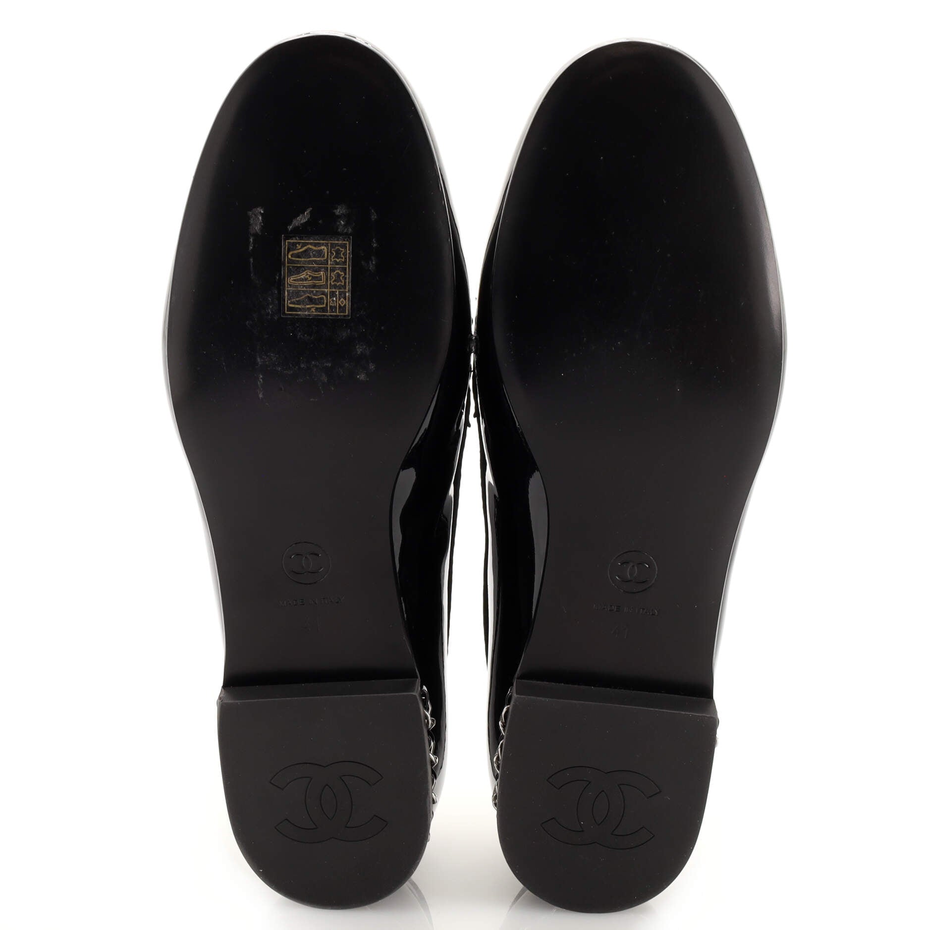 Women's Woven CC Chain Loafers Patent