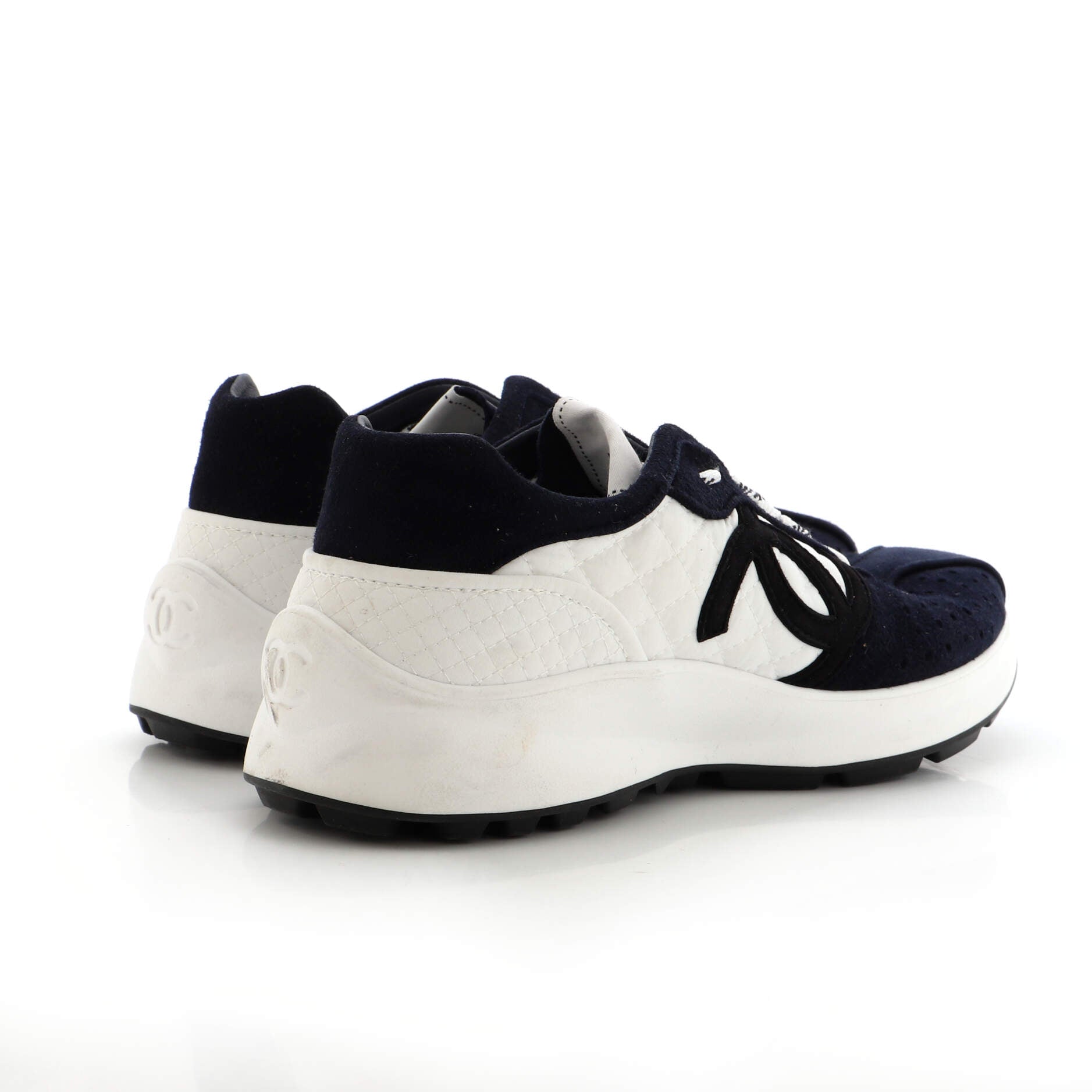 Women's CC Low-Top Sneakers Suede and Fabric