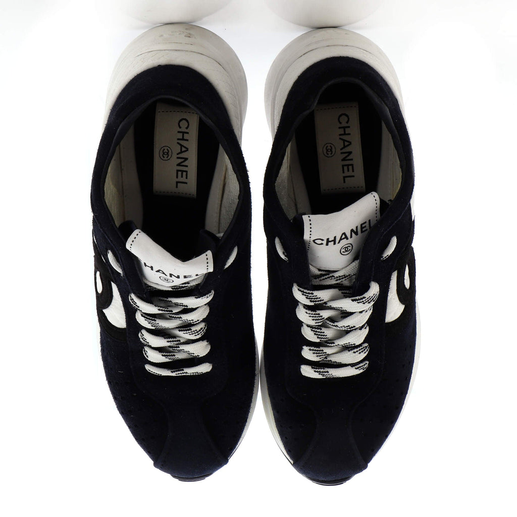 Women's CC Low-Top Sneakers Suede and Fabric