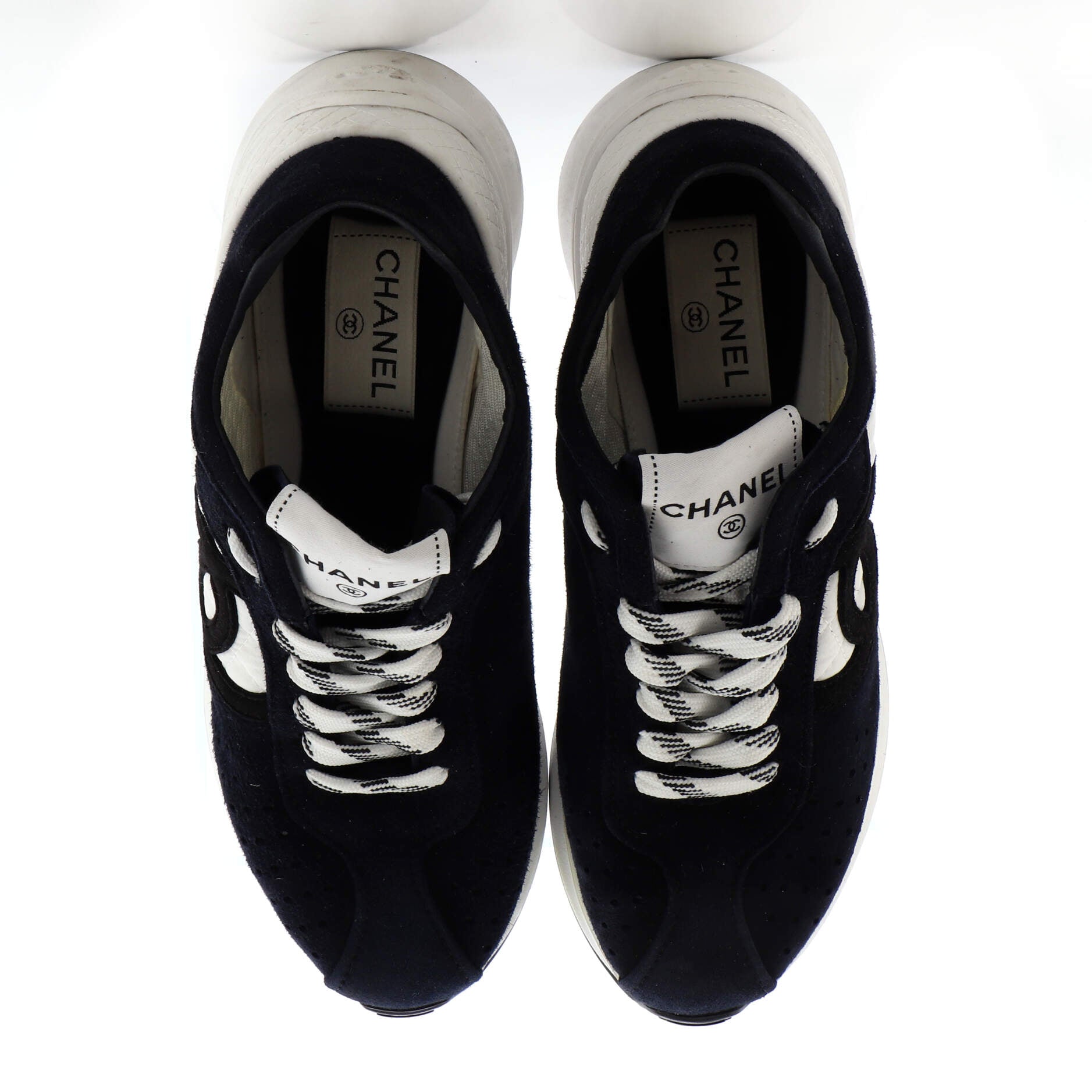 Women's CC Low-Top Sneakers Suede and Fabric