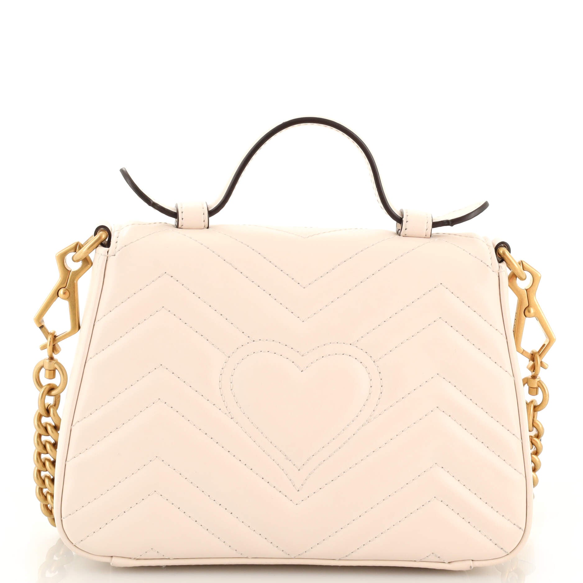 GG Marmont Top Handle Flap Bag Matelasse Leather Mini