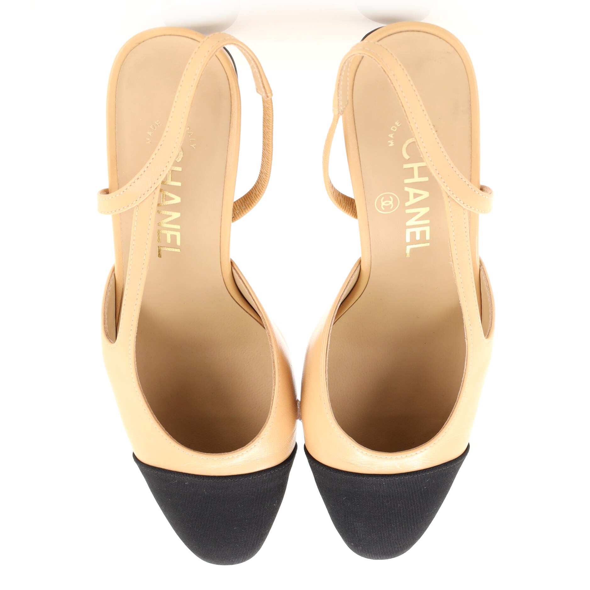 Women’s Cap Toe Slingback Pumps Leather