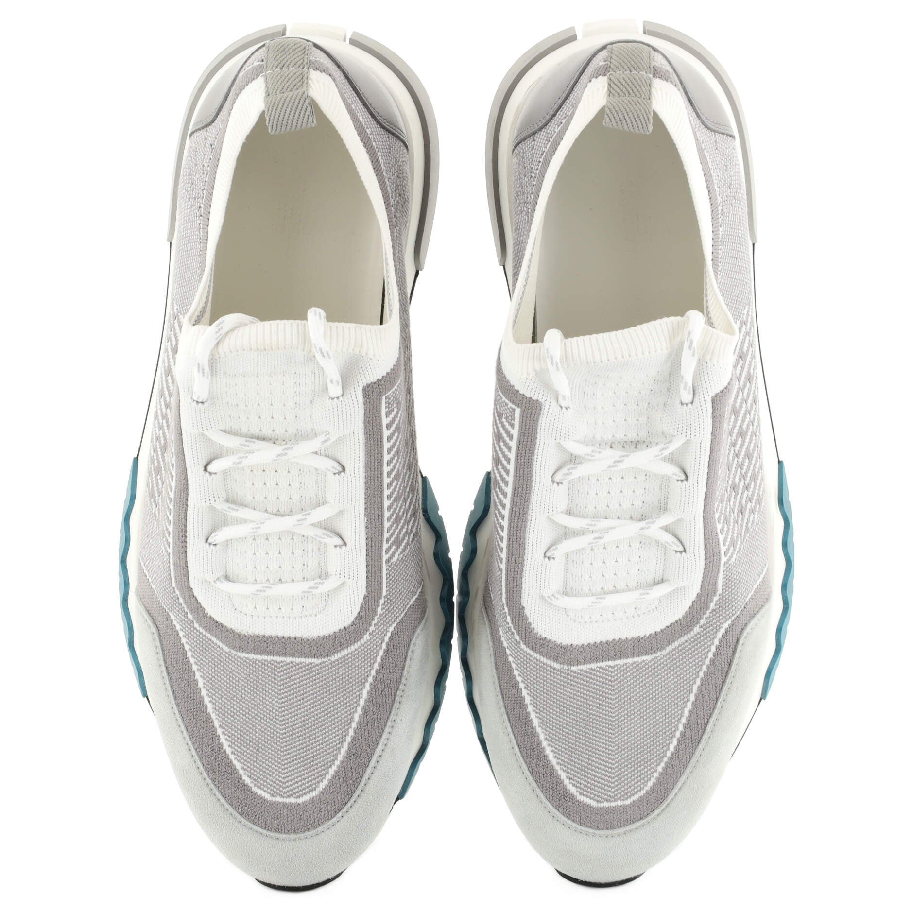 Men's Addict Sneakers Knit Fabric with Leather