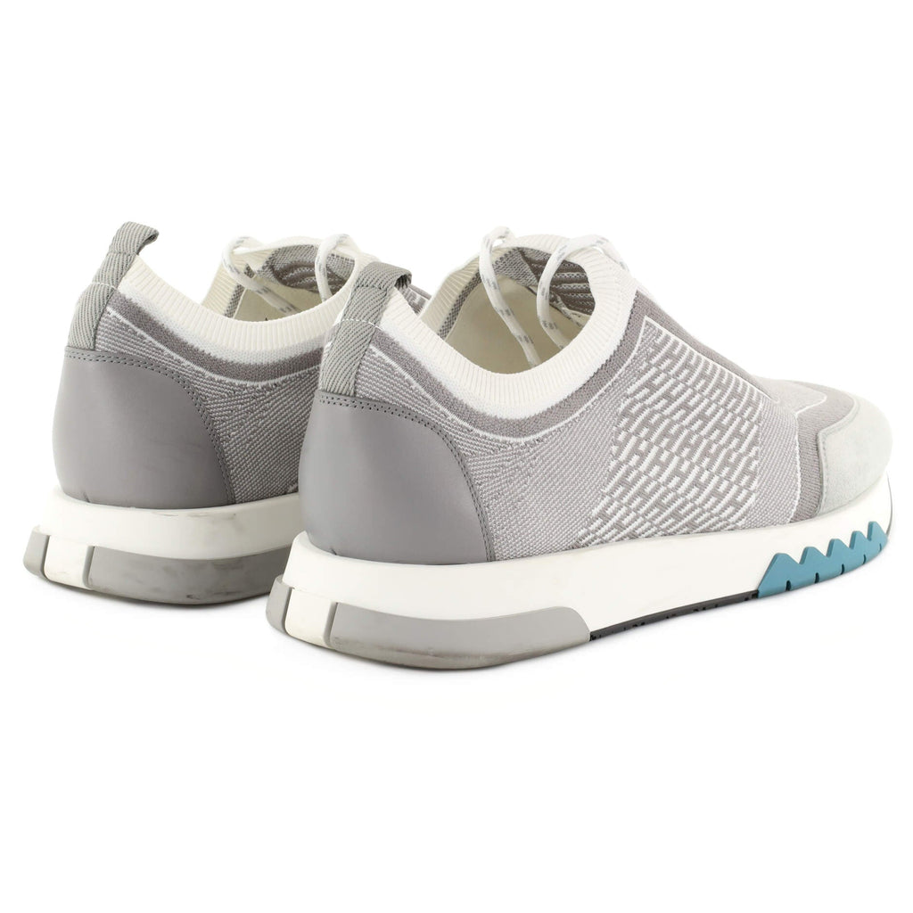 Men's Addict Sneakers Knit Fabric with Leather