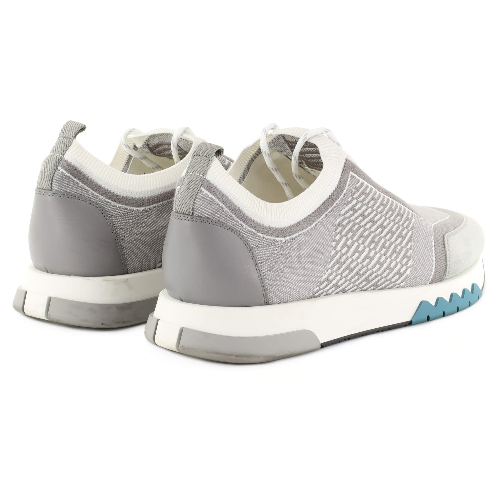Men's Addict Sneakers Knit Fabric with Leather