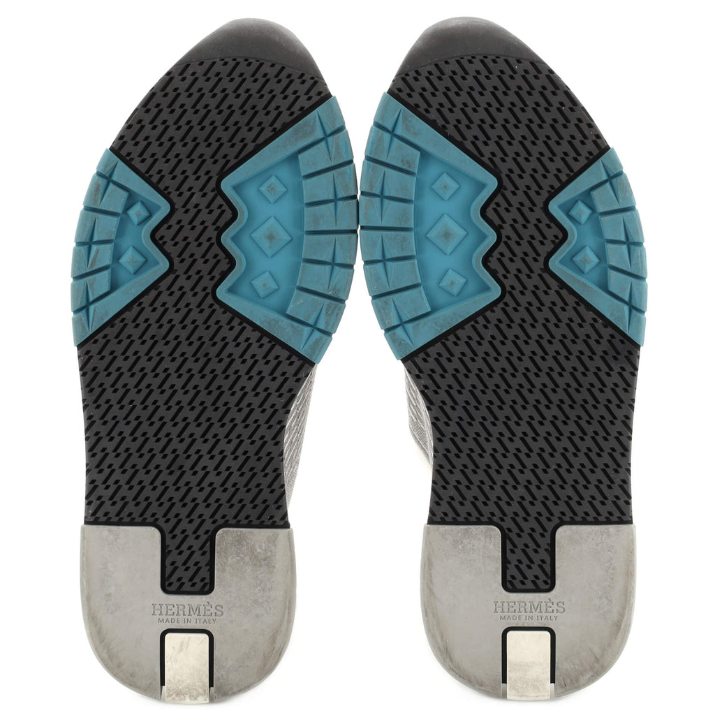 Men's Addict Sneakers Knit Fabric with Leather