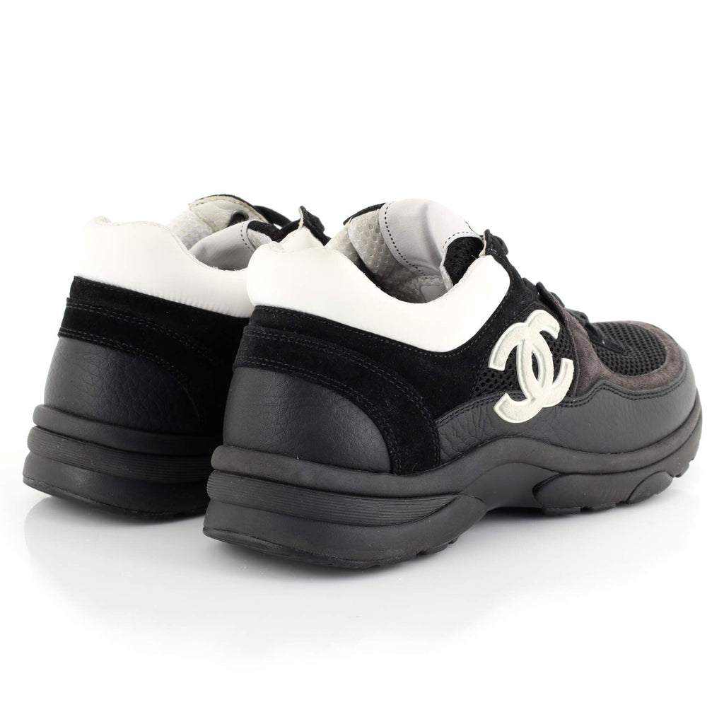Women's CC Low-Top Sneakers Leather and Fabric with Suede