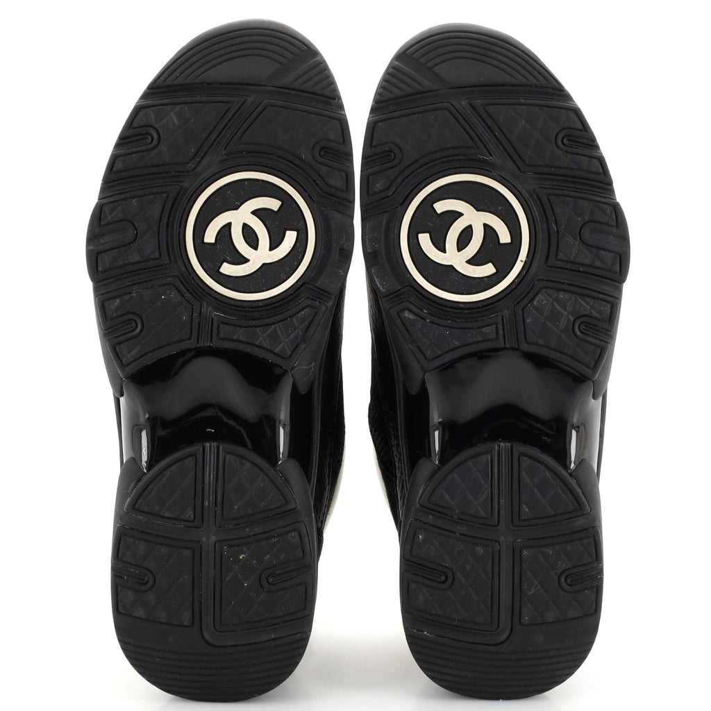 Women's CC Low-Top Sneakers Leather and Fabric with Suede