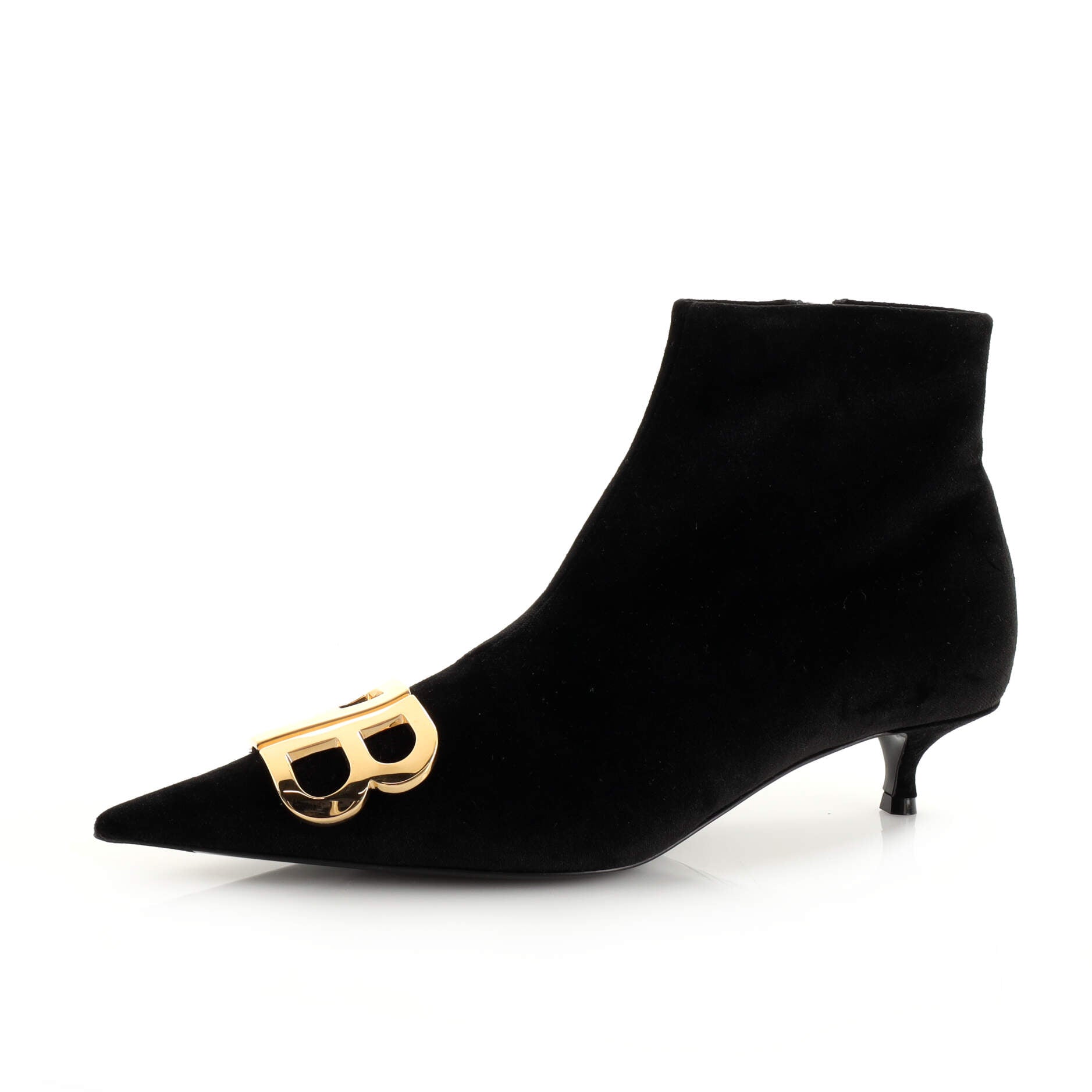 Women's BB Knife Kitten Heel Boots Velvet