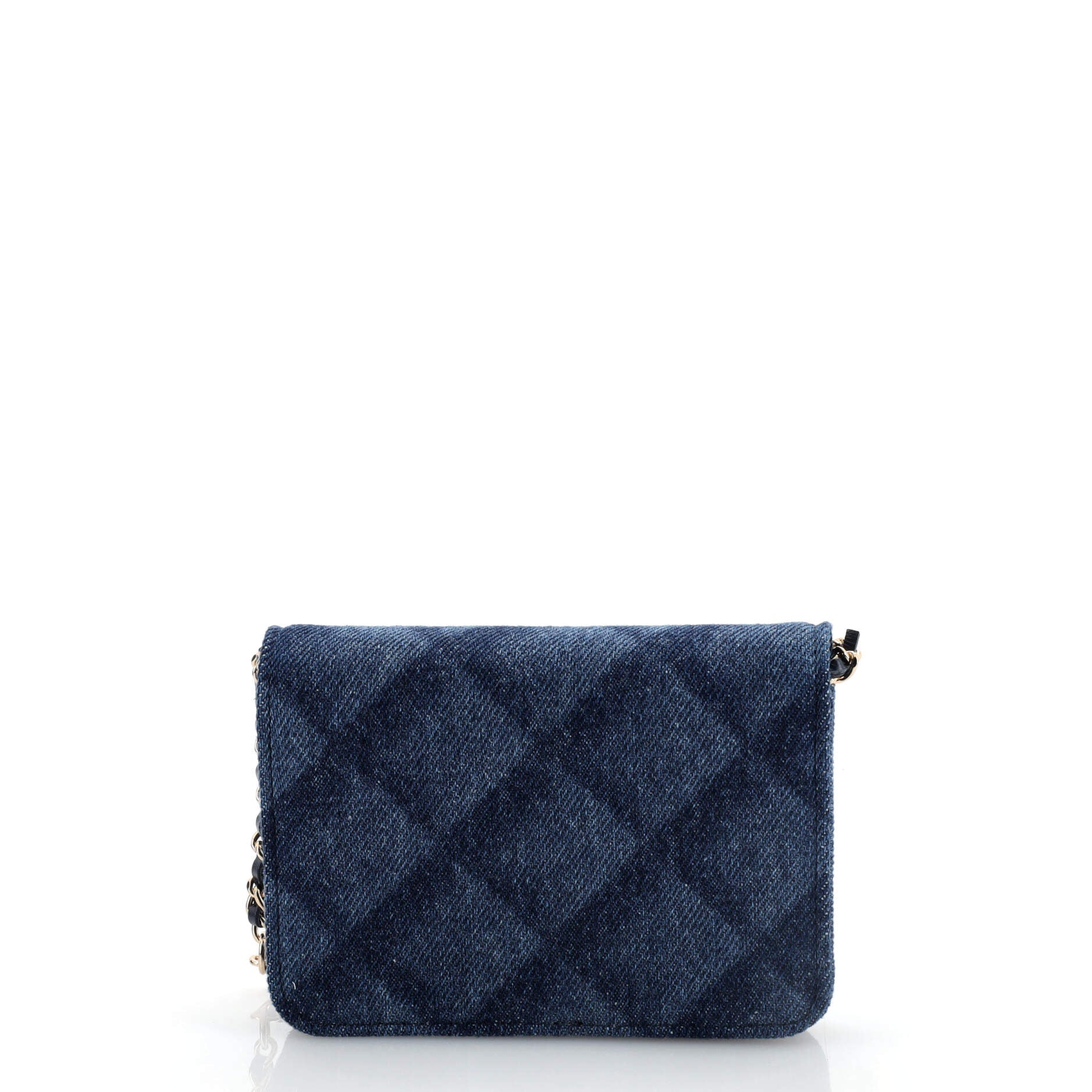 Classic Flap Belt Bag 3D Quilt Printed Denim Mini
