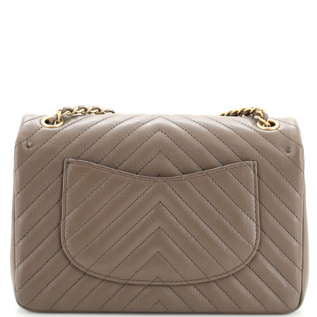 Rock the Corner Flap Bag Chevron Calfskin Mini