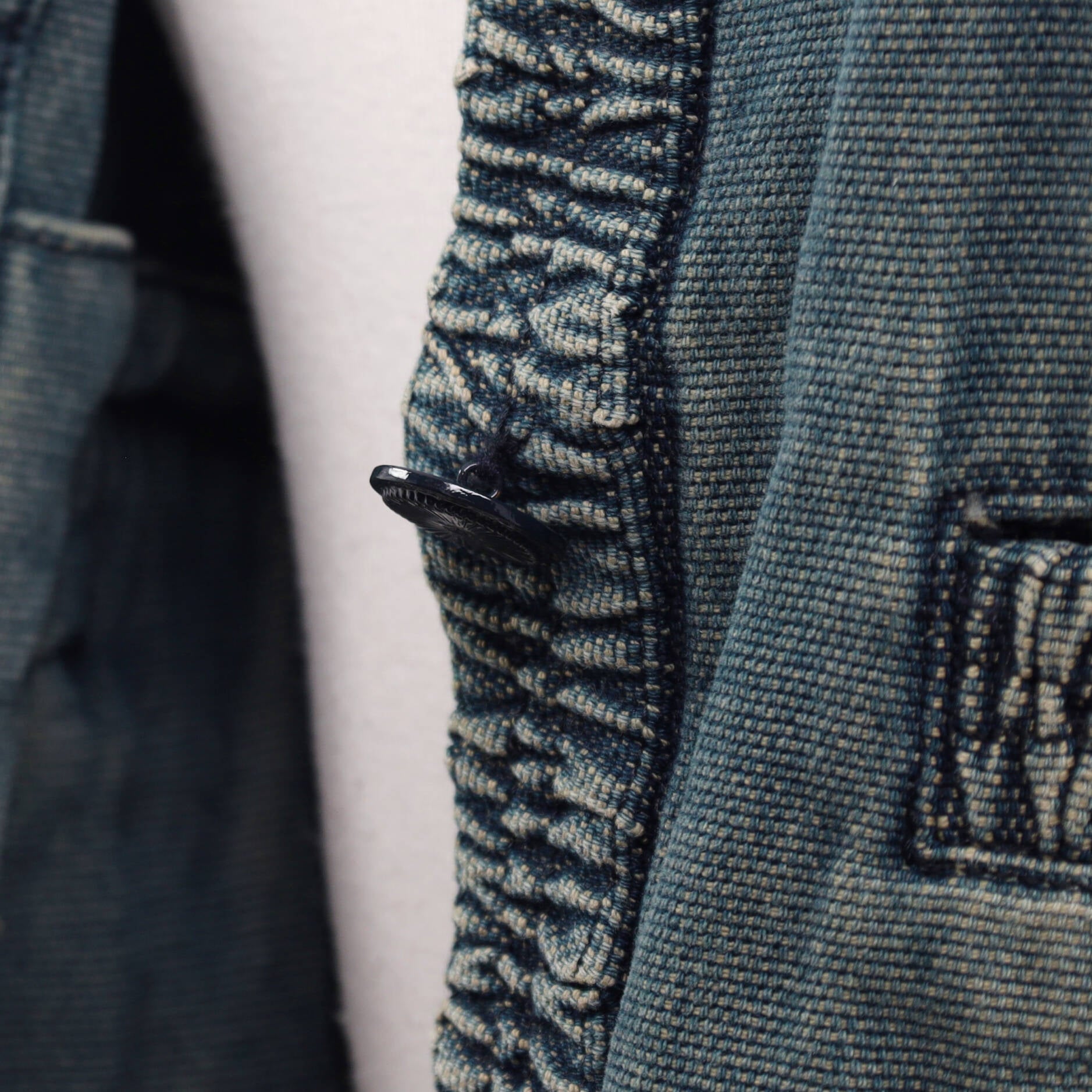 Women's Vintage Short Sleeve Four Pocket Button Up Jacket Denim