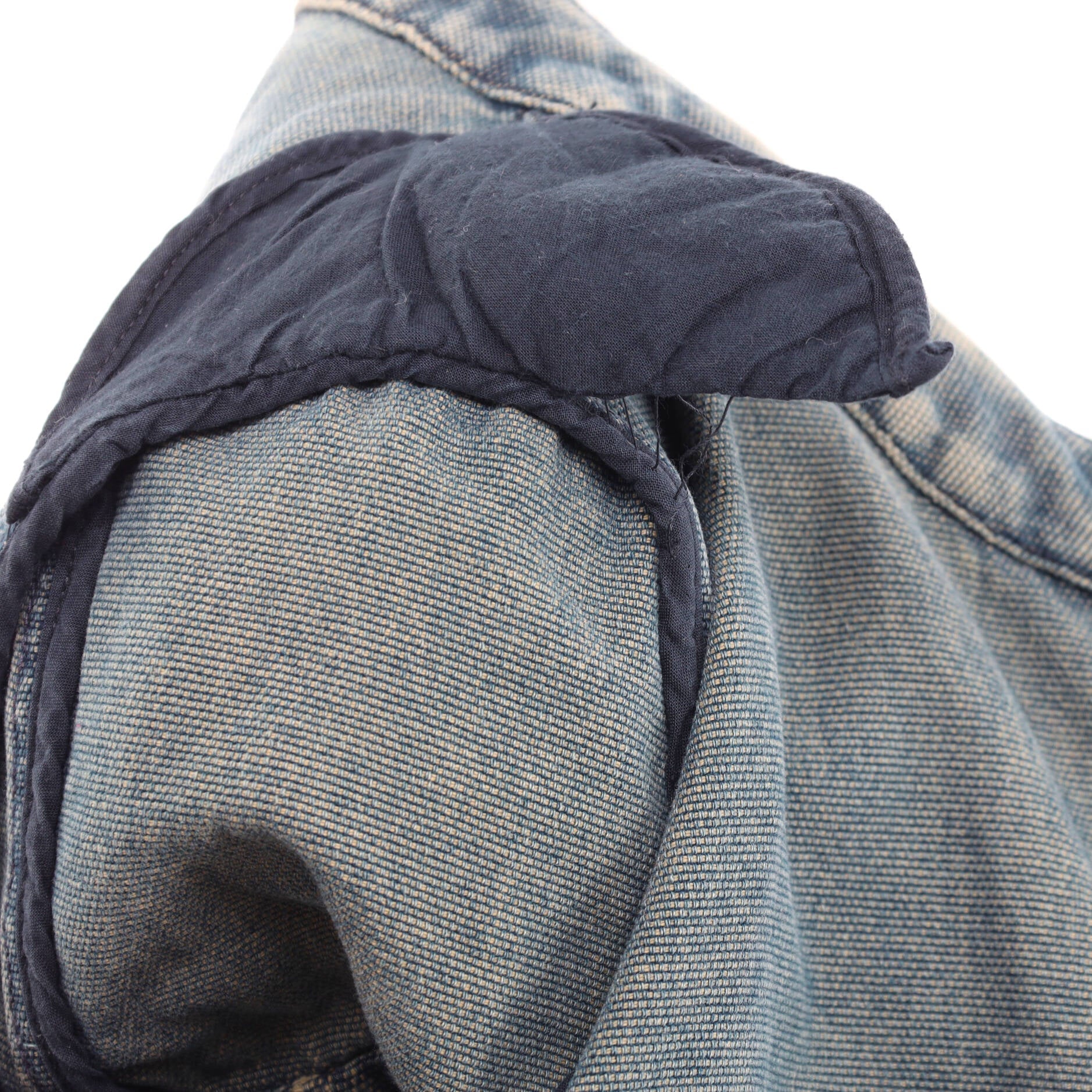 Women's Vintage Short Sleeve Four Pocket Button Up Jacket Denim