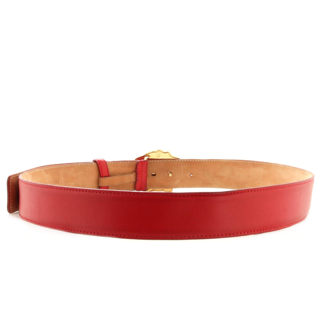 Medusa Buckle Belt Leather Wide 105