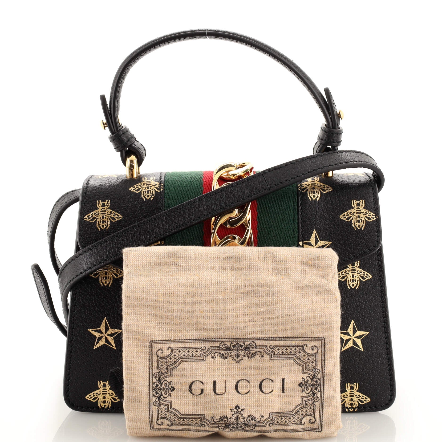 Sylvie Top Handle Bag Printed Leather Mini