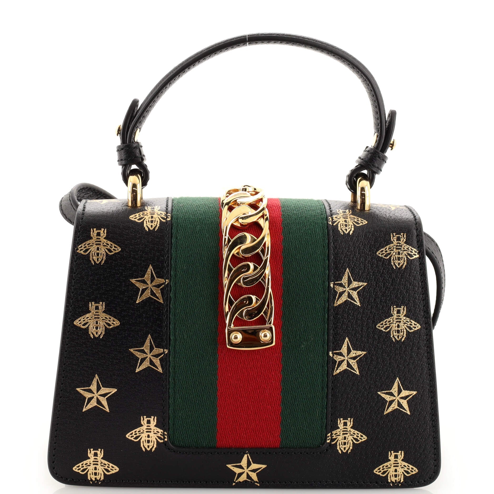 Sylvie Top Handle Bag Printed Leather Mini