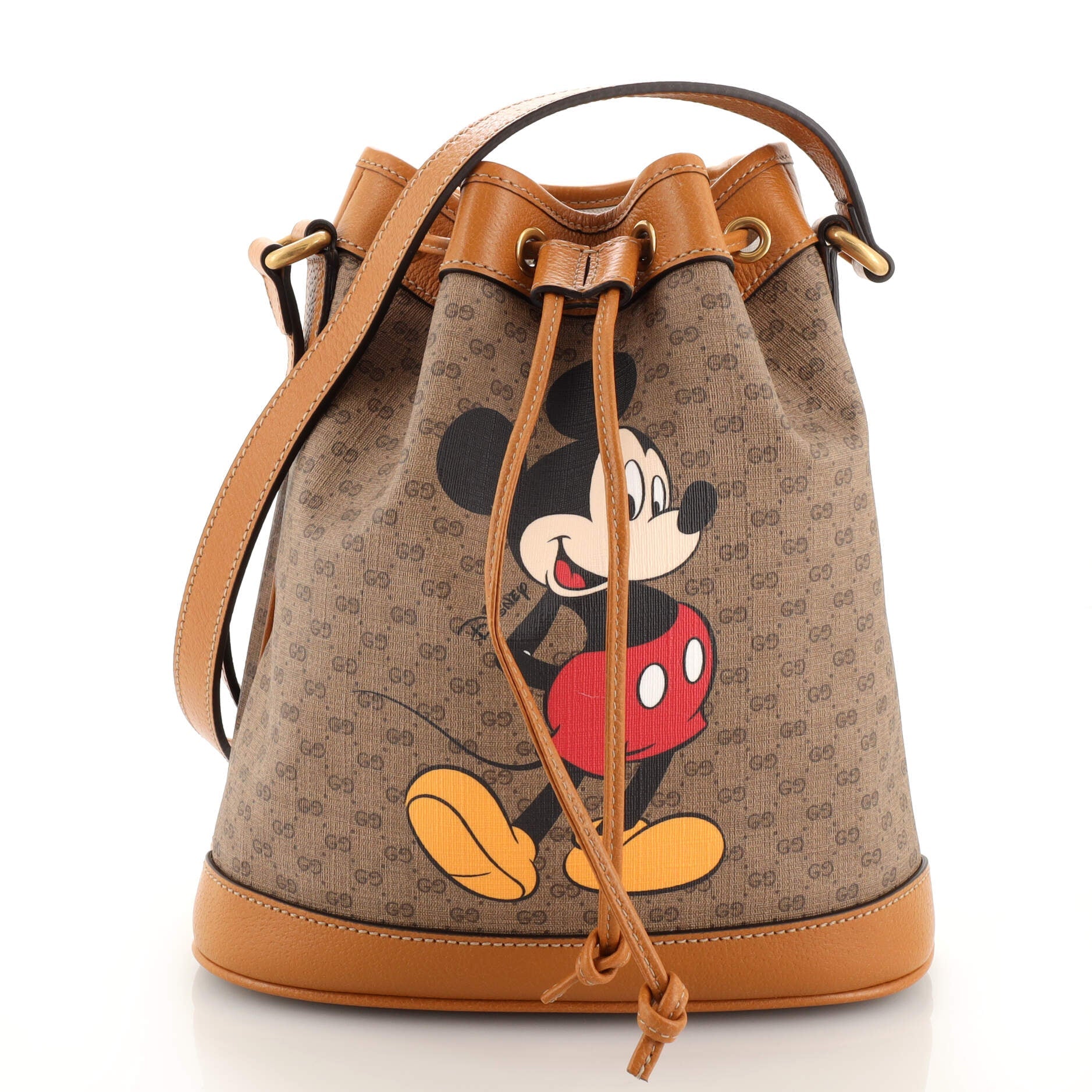 Disney Mickey Mouse Bucket Bag Printed Mini GG Coated Canvas