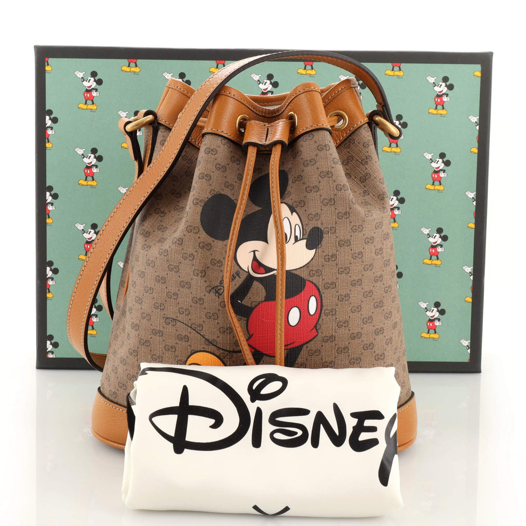 Disney Mickey Mouse Bucket Bag Printed Mini GG Coated Canvas