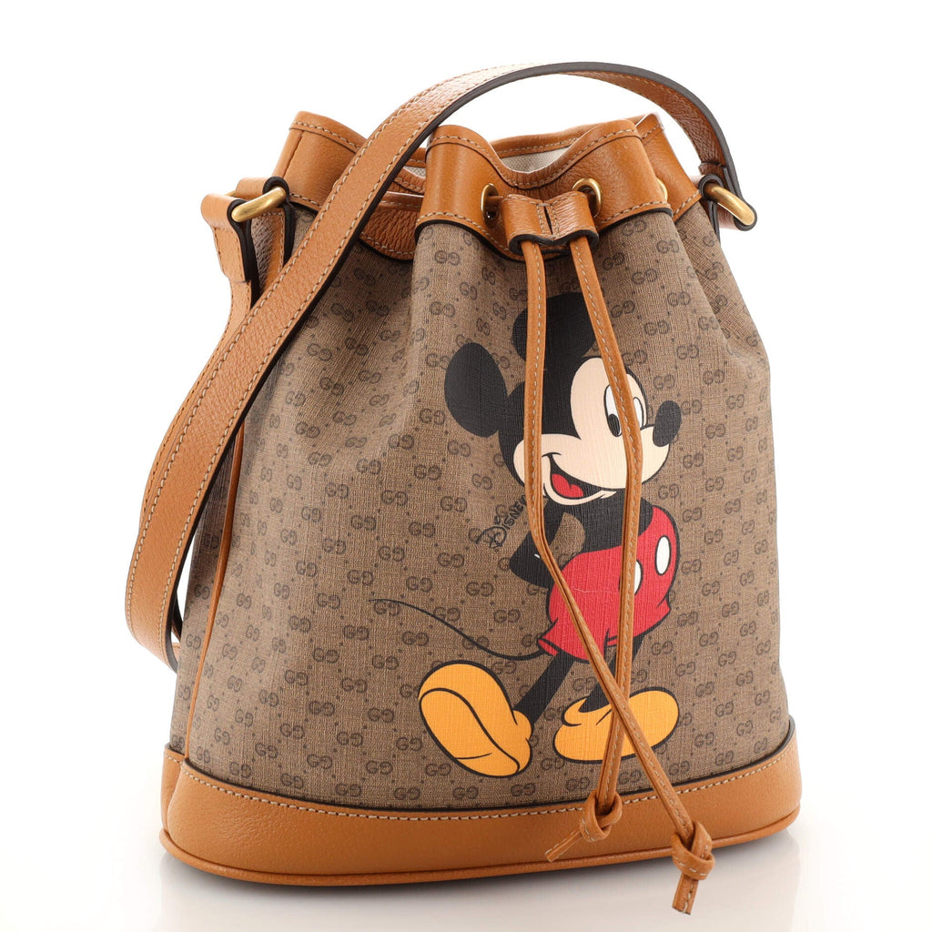 Disney Mickey Mouse Bucket Bag Printed Mini GG Coated Canvas