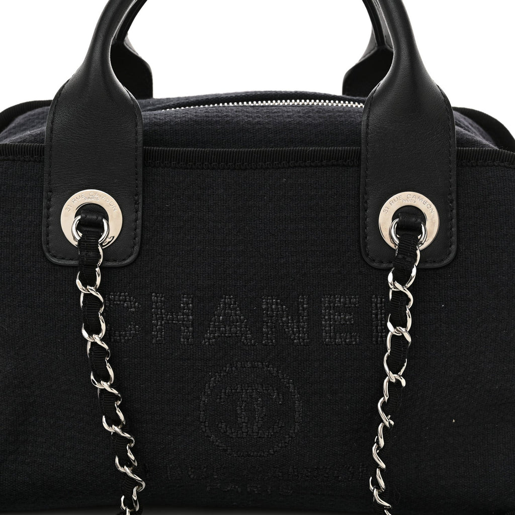 Mixed Fibers Small Deauville Bowling Bag Navy Blue