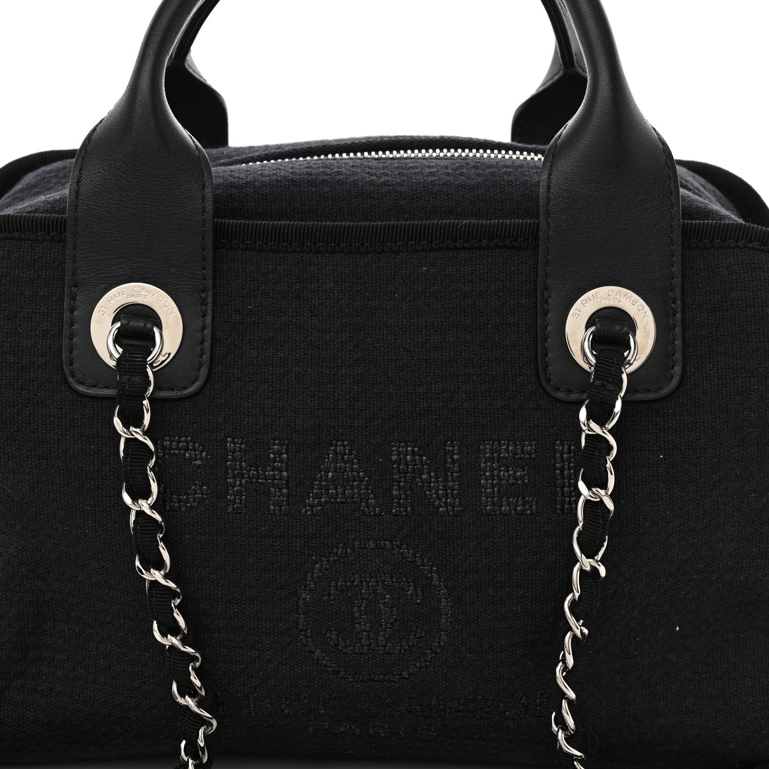 Mixed Fibers Small Deauville Bowling Bag Navy Blue