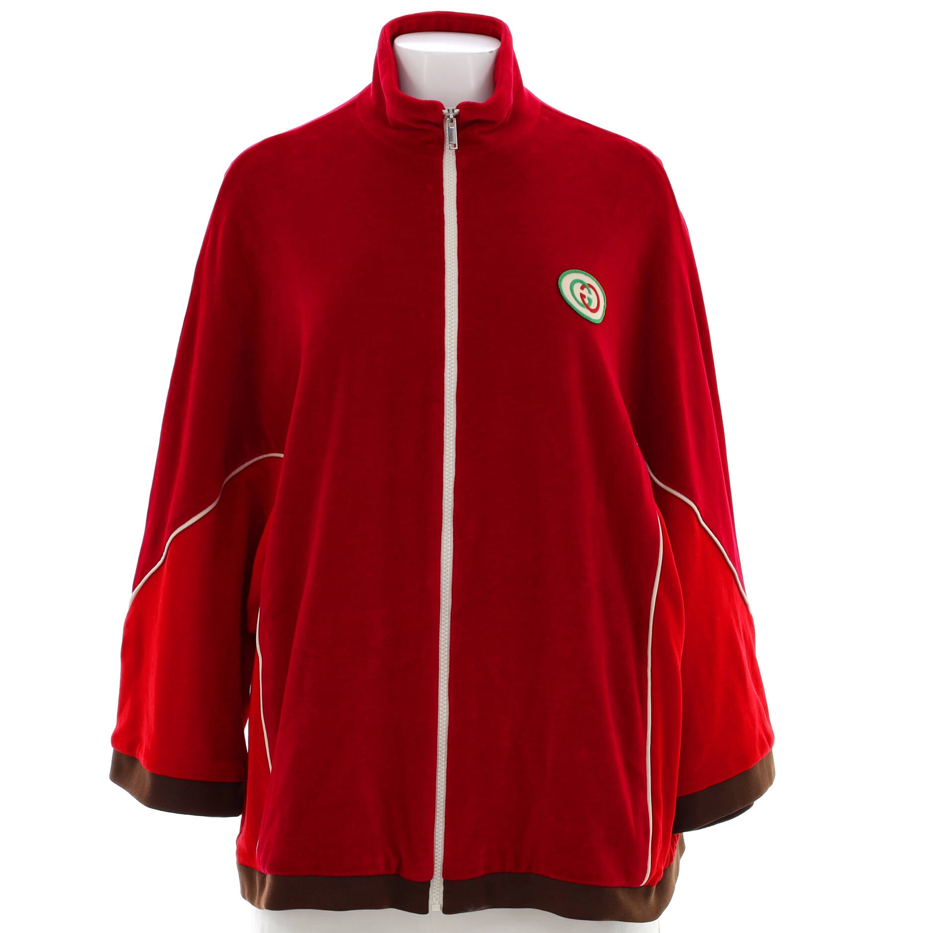 Women's Zip Track Jacket Cotton Blend Velvet