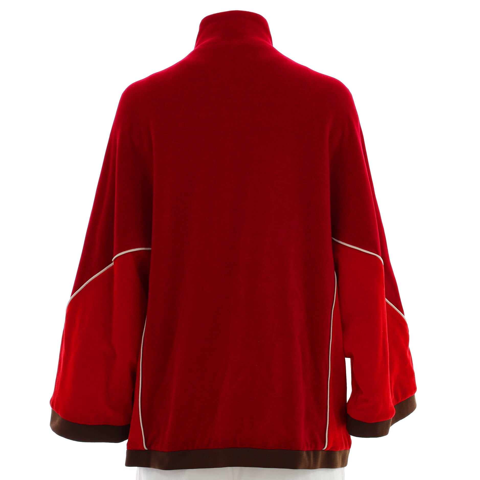 Women's Zip Track Jacket Cotton Blend Velvet