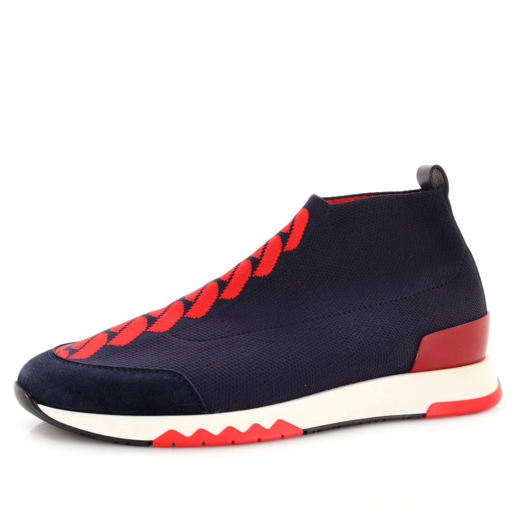 Women's Volo Sock Sneakers Knit Fabric with Leather