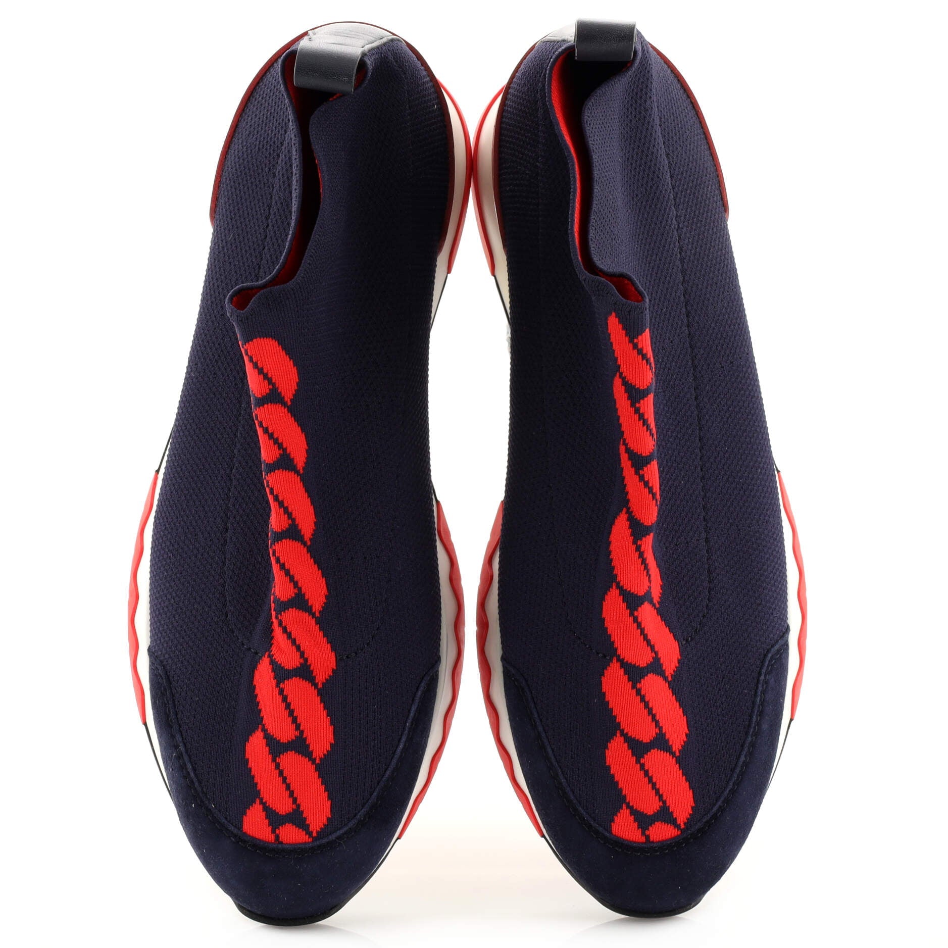 Women's Volo Sock Sneakers Knit Fabric with Leather