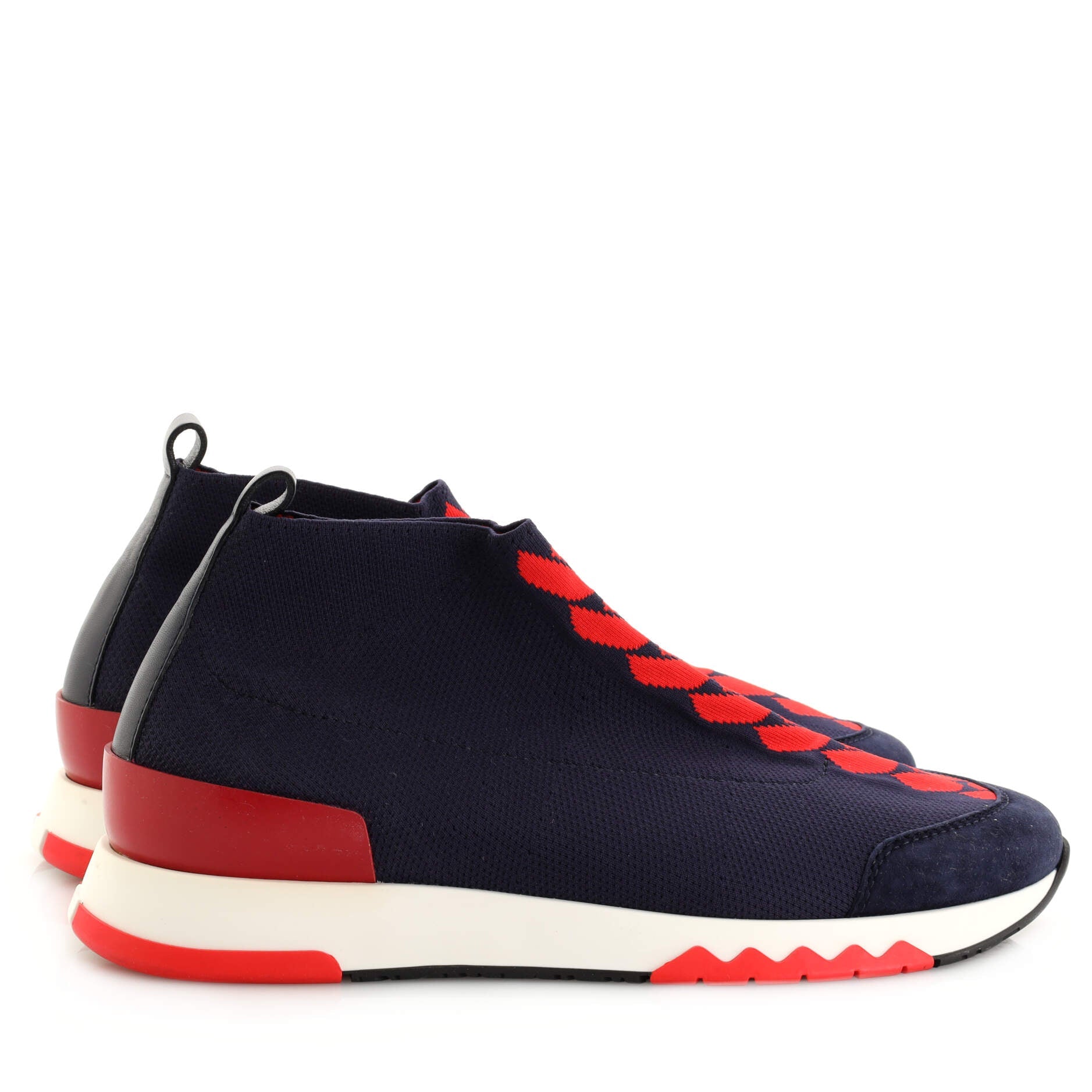 Women's Volo Sock Sneakers Knit Fabric with Leather