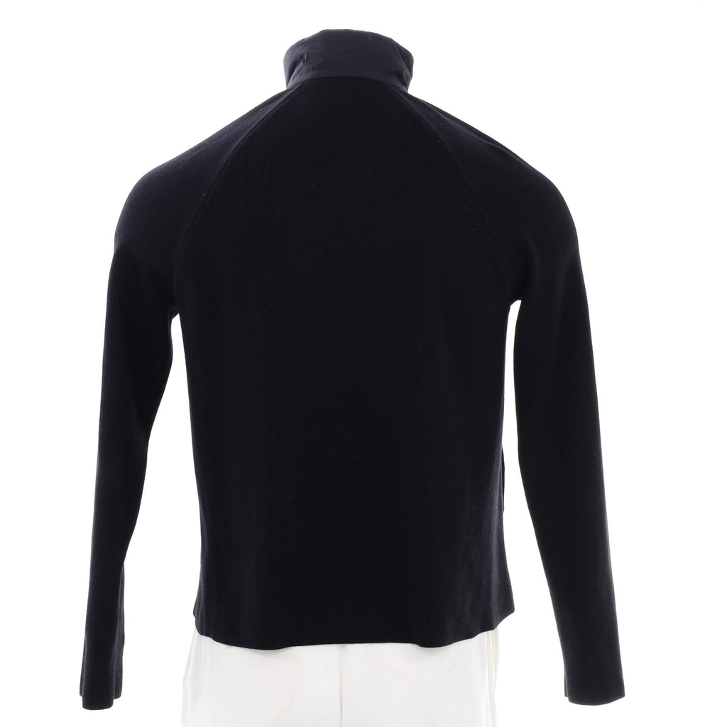Men's Switching Zip Up Puffer Jacket Polyamide with Down and Wool Blend