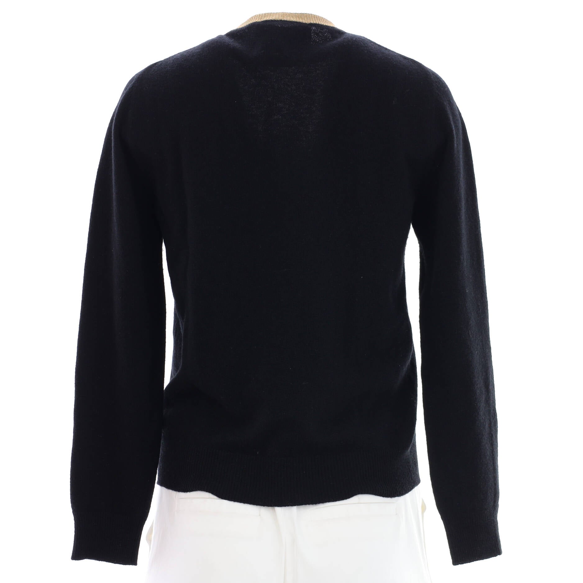 Women's Necklace Crewneck Sweater Embellished Wool