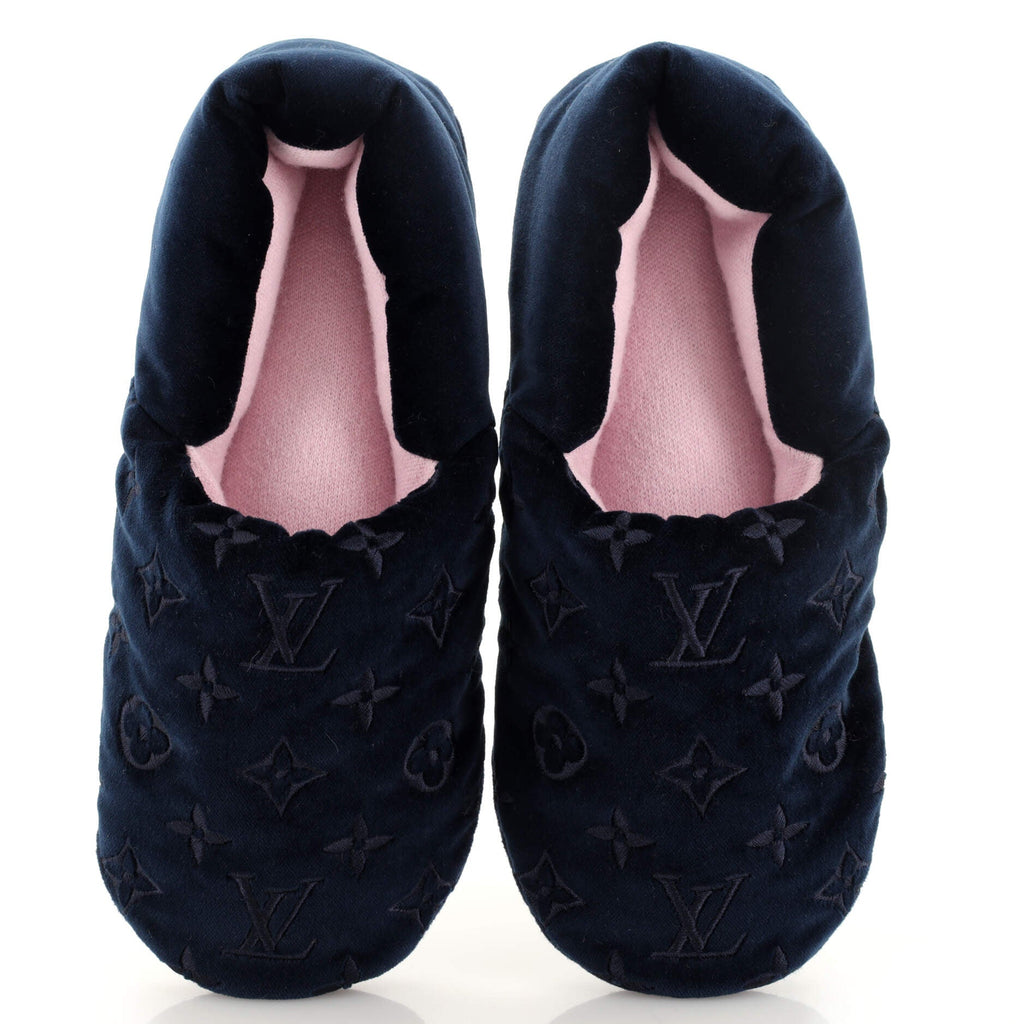 Women's Dreamy Slippers Monogram Embroidered Velvet