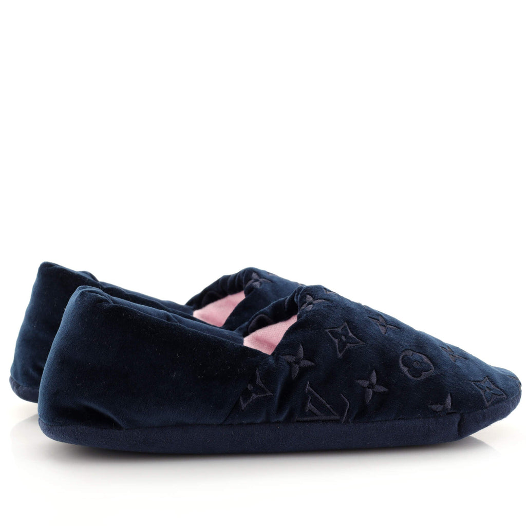 Women's Dreamy Slippers Monogram Embroidered Velvet