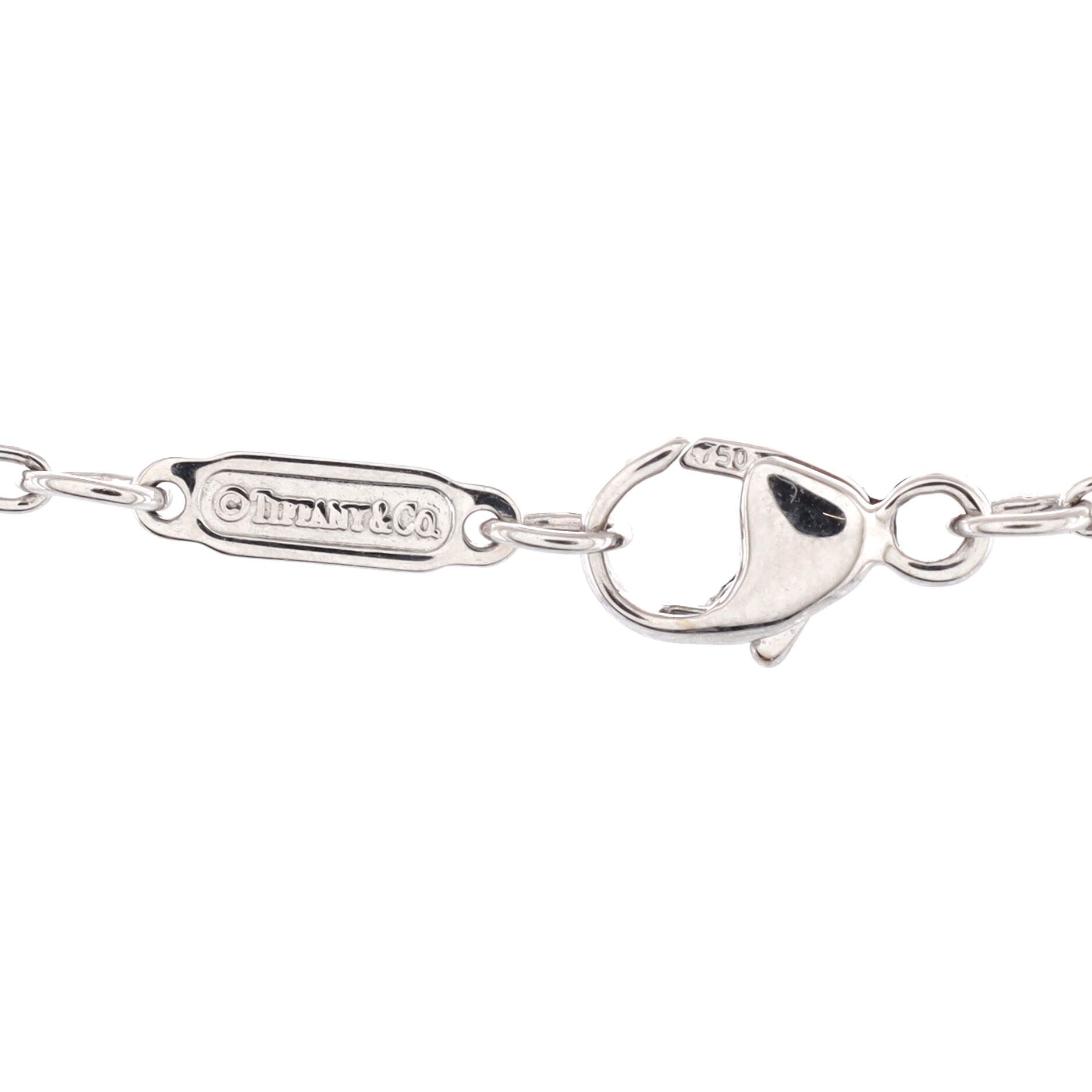Dots Cross Pendant Necklace 18K White Gold with Diamonds