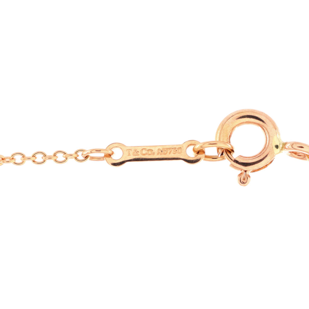 Paloma Picasso Loving Heart Interlocking Pendant Necklace 18K Rose Gold