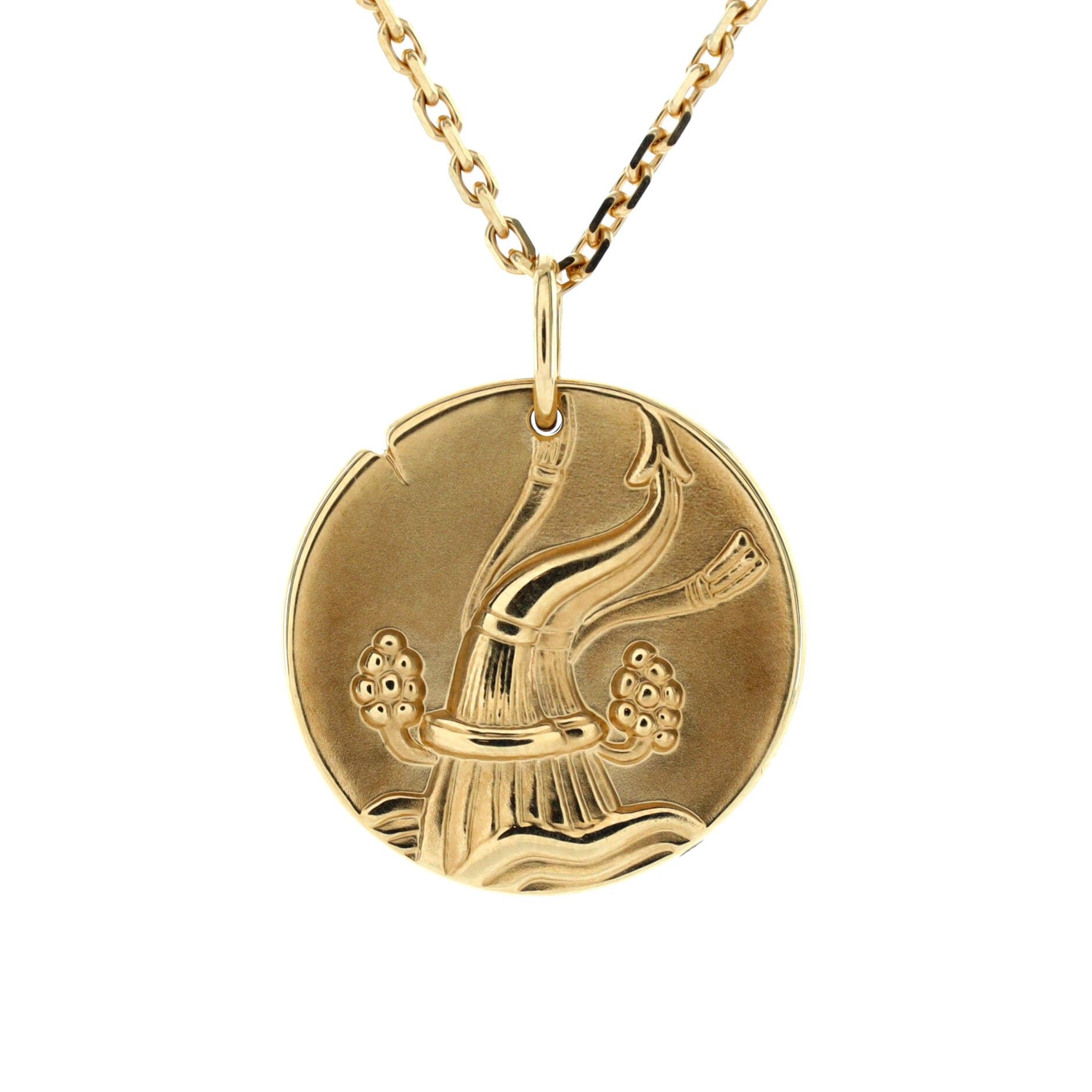 Zodiac Pendant Necklace 18K Yellow Gold