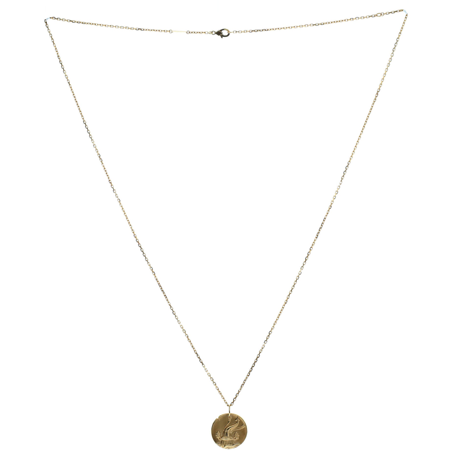 Zodiac Pendant Necklace 18K Yellow Gold