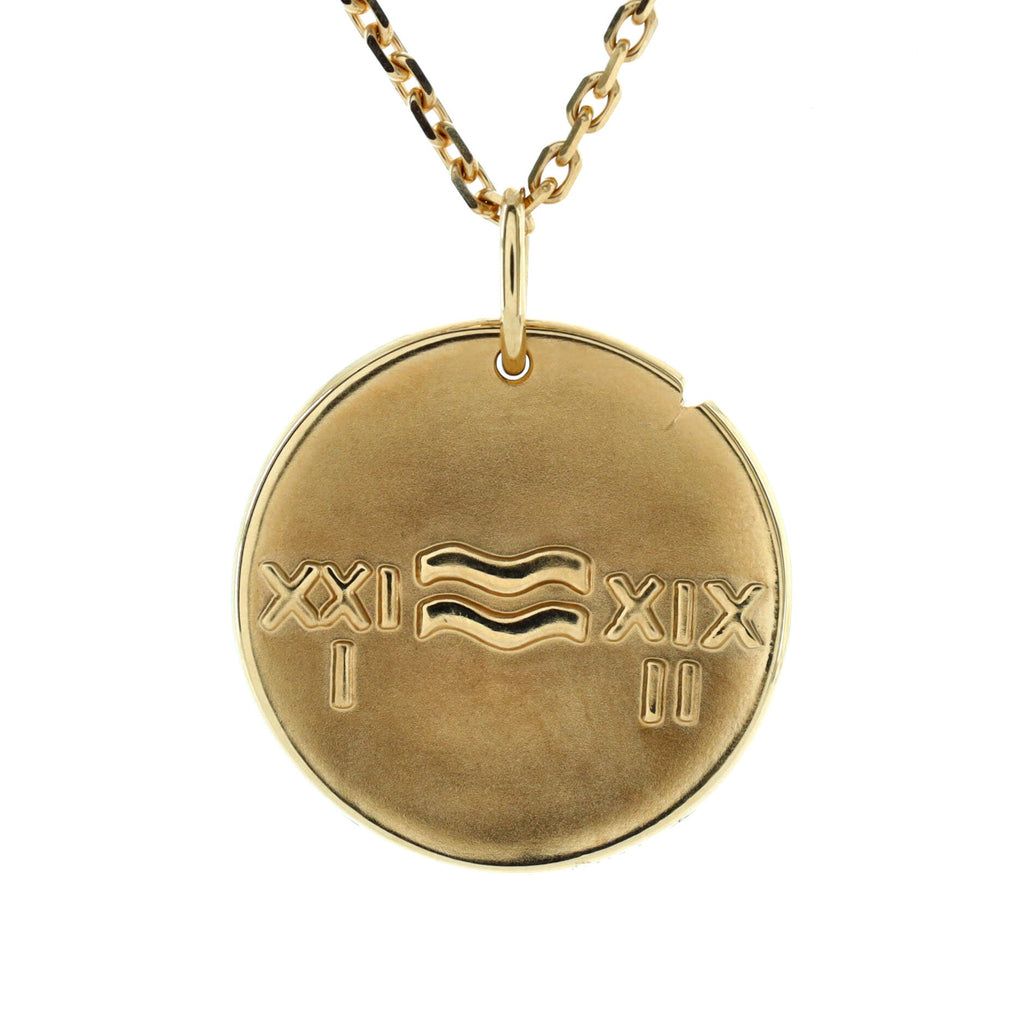 Zodiac Pendant Necklace 18K Yellow Gold