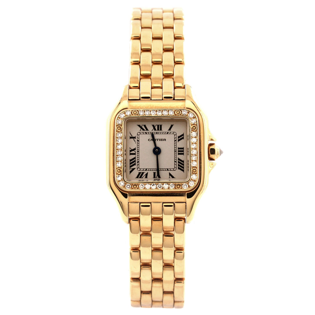 Panthere de Cartier Quartz Watch Yellow Gold with Diamond Bezel 22