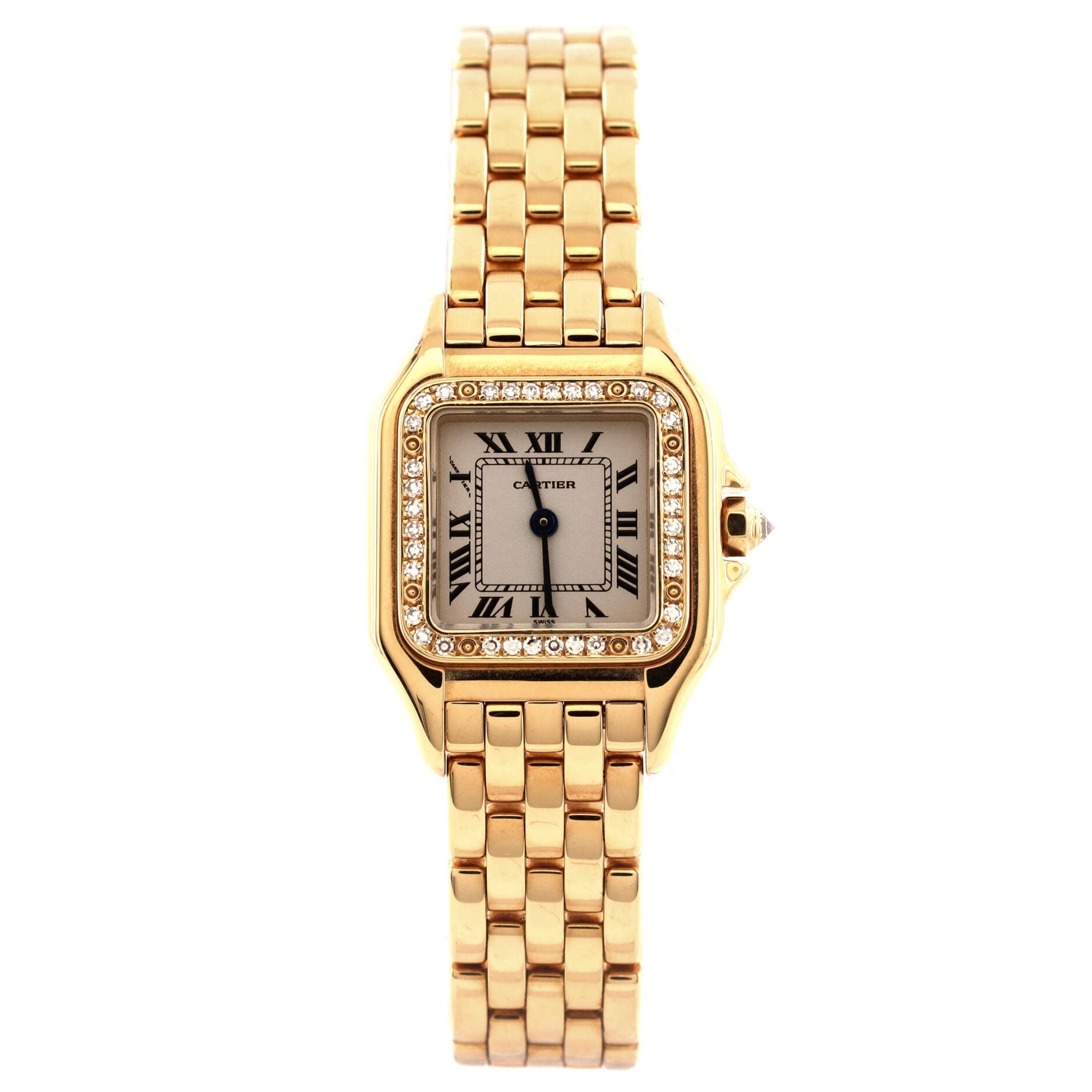 Panthere de Cartier Quartz Watch Yellow Gold with Diamond Bezel 22